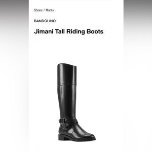 Bandolino Jimani tall black leather riding boots